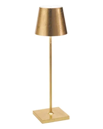 Poldina Batterilampe Bordlampe Antik Guld