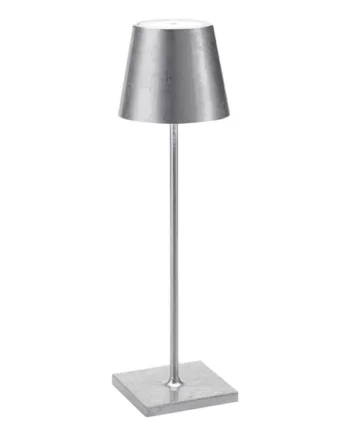 Poldina Batterilampe Bordlampe Antik Sølv