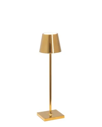 Poldina Micro Batterilampe Bordlampe Blank Guld