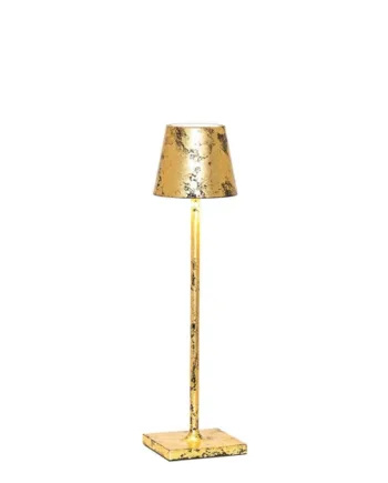 Poldina Micro Batterilampe Bordlampe Sort Antik Guld