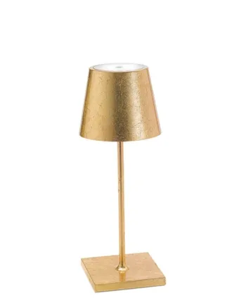 Poldina Mini Batterilampe Bordlampe Antik Guld