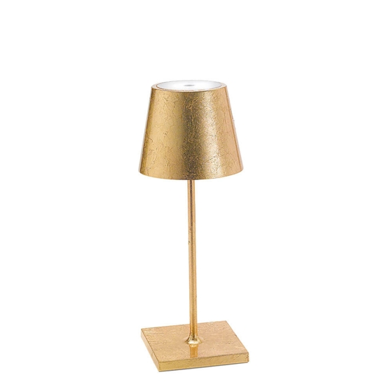 Poldina Mini Batterilampe Bordlampe Antik Guld