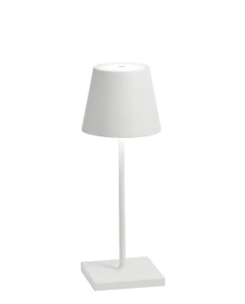 Poldina Mini Batterilampe Bordlampe Hvid