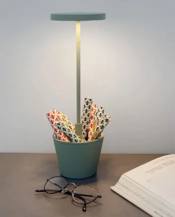 Poldina Reverso Batterilampe Bordlampe Salviegrøn