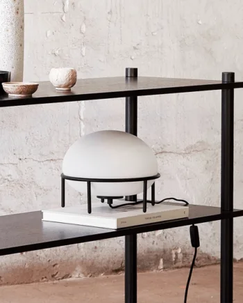 Pump Bordlampe Opal Sort
