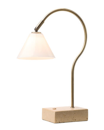 Question Bordlampe Antik Opal