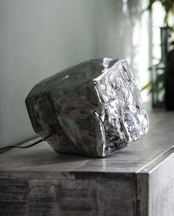 Rock Bordlampe Forkromet Glas Levering Med Pærer