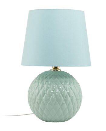 Santana Bordlampe Myntegrøn Stof Myntegrøn Glas