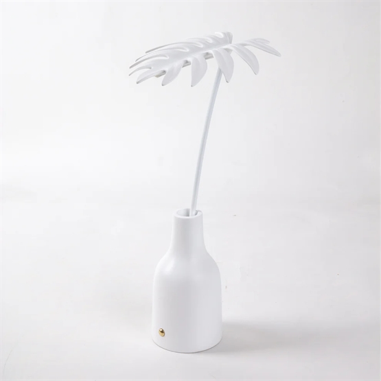 Seletti Leaf Light Stellou Batterilampe Bordlampe Hvid