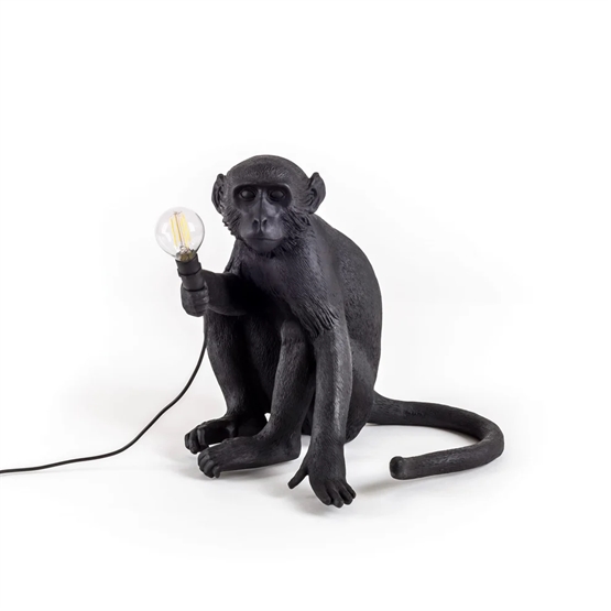 Seletti Monkey Bordlampe Sort