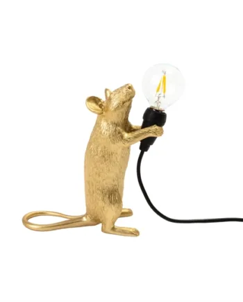 Seletti Mouse Bordlampe Step Gold Standing Usb Kabel