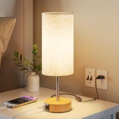 Sengelampe Med Touch Betjening Bordlampe Med Usb Usb Opladning