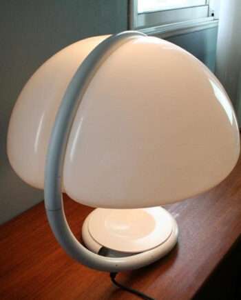 Serpente Bordlampe Fra Martinelli Luce Hvid