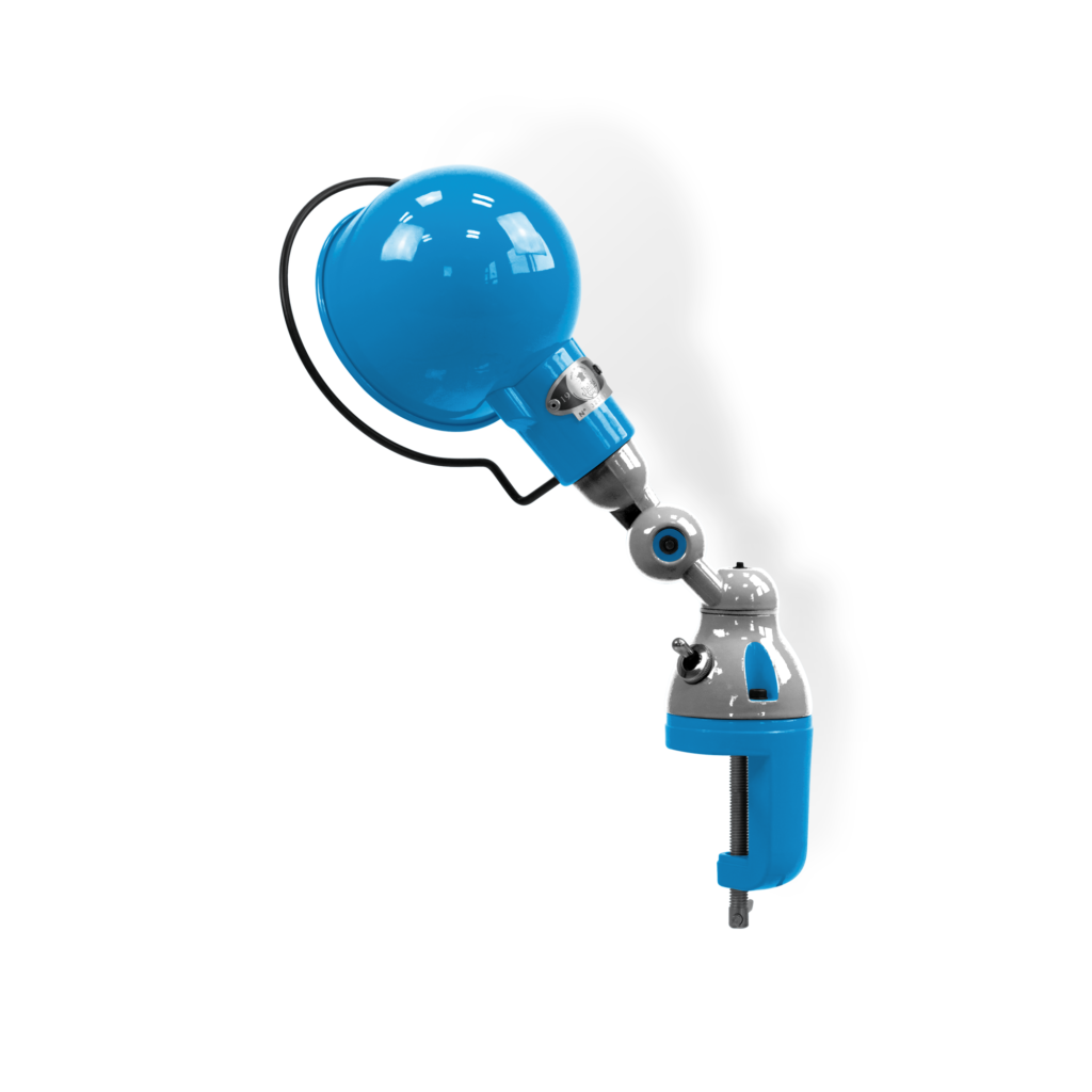 Signal Si302 Bordlampe Klemme Fra Jield Light Blue Blank Poleret
