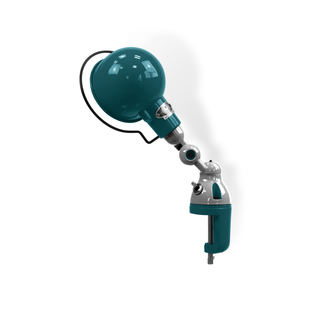 Signal Si302 Bordlampe Klemme Fra Jield Ocean Blue Blank Poleret