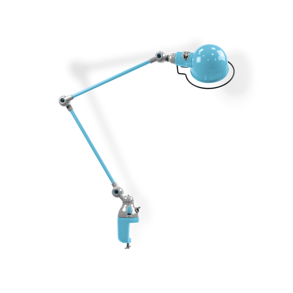 Signal Si332 Bordlampe Klemme Fra Jield Pastel Blue Blank Poleret