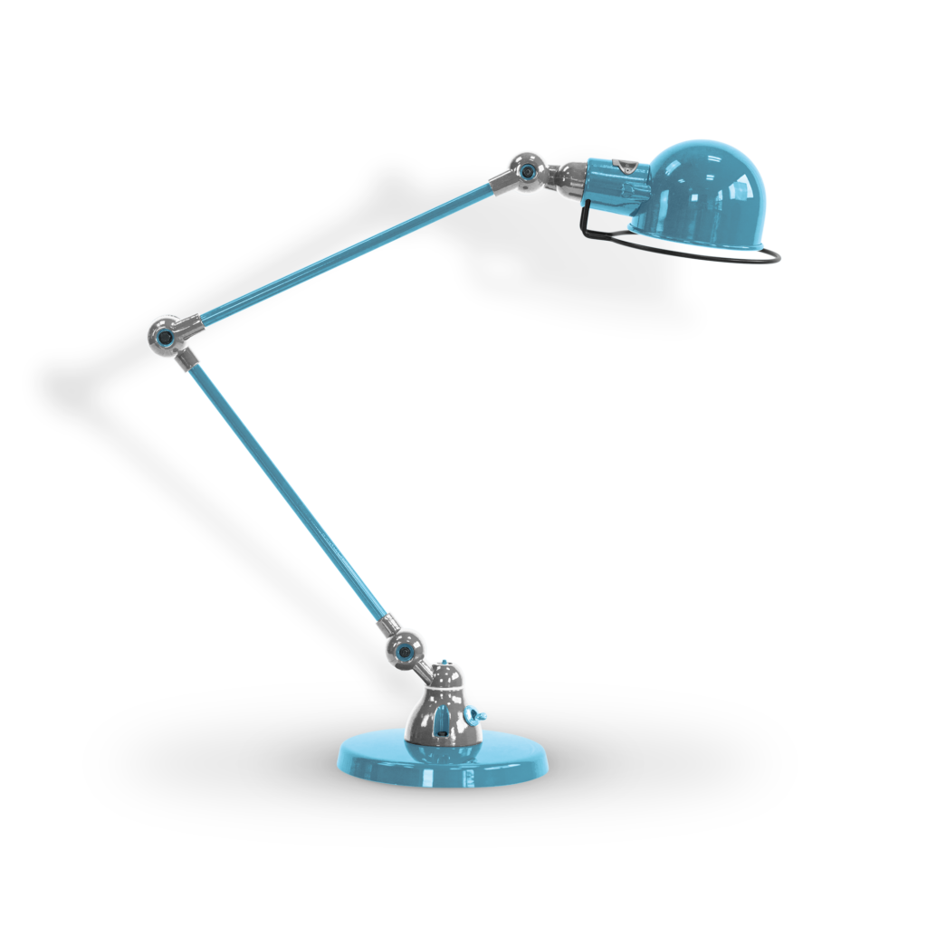 Signal Si333 Bordlampe Fra Jield Pastel Blue Blank Poleret