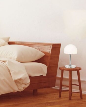 Sinatra Bordlampe Krom Glas