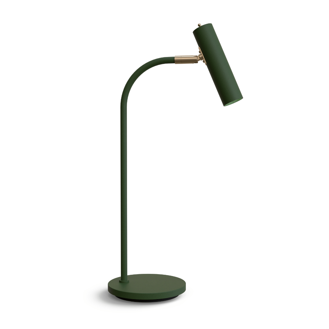 Slender Bordlampe Flaskegrøn Messing Belid