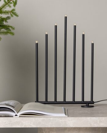Smokey Bordlampe Sort Metal Med Syv Dæmpbare Led Lys
