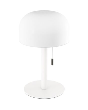Smooth Bordlampe Glat Hvid Skærm Hvid Fod H24cm