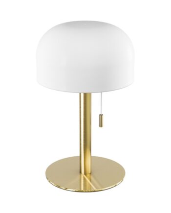 Smooth Bordlampe Hvid Glat Skærm Messing H24cm