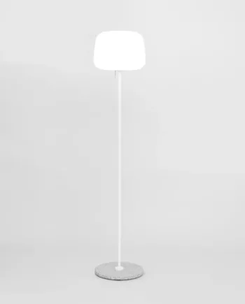 Soft Gulvlampe Terrence Woodgate Hvid Grå Marmor Fod