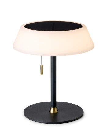 Solar Bordlampe Sort Antique Solcelle Usb