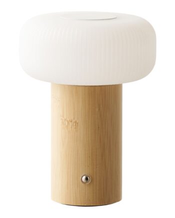 Stafford Bordlampe Bordlampe Genopladelig Bambus Metal Natur Hvid