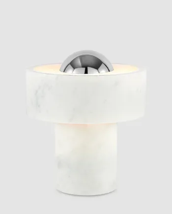 Stone Batteri Bordlampe Tom Dixon Sølv