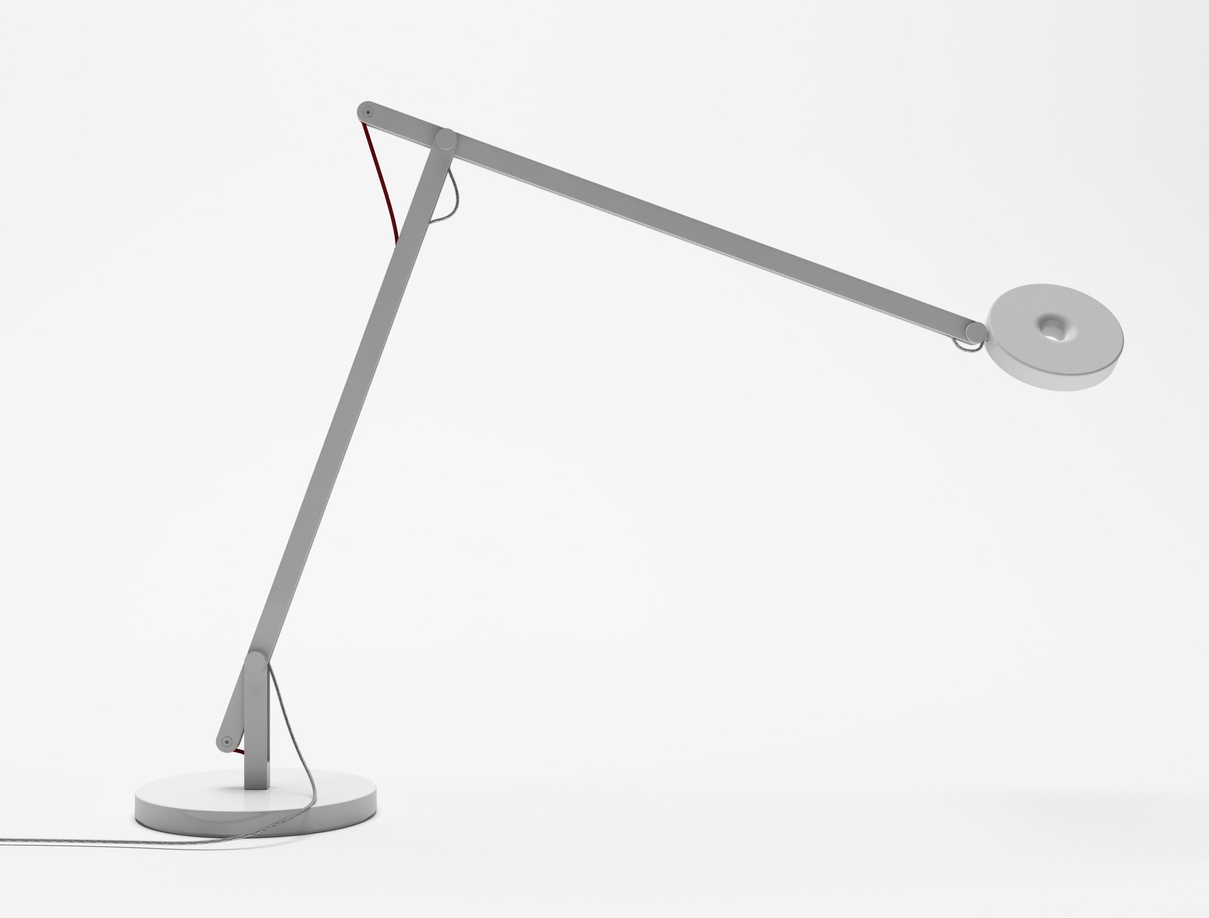 String Bordlampe Fra Rotaliana Satin Hvid Orange Elastik Almindelig Dæmper