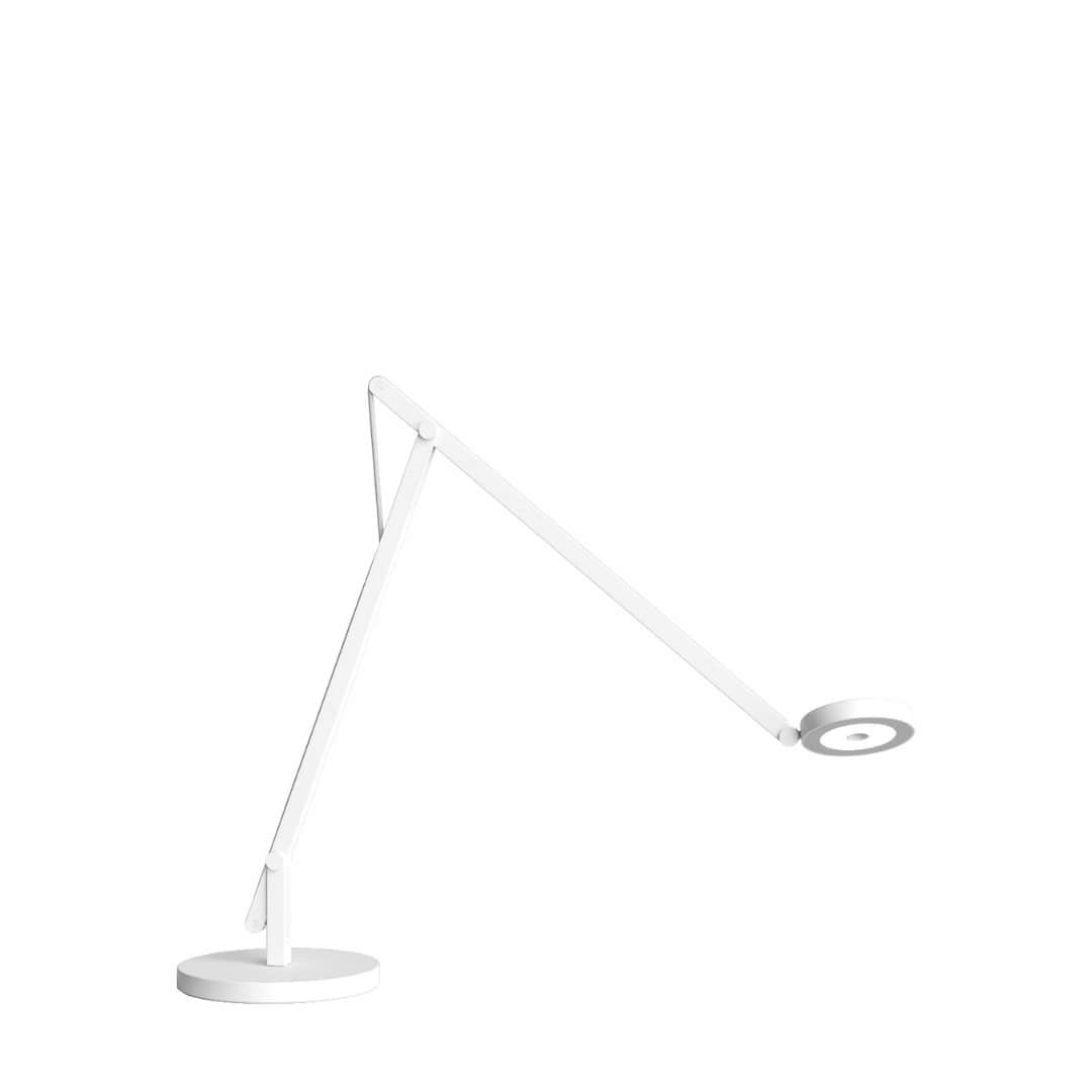 String Bordlampe Mat Hvid Sølv Dtw Rotaliana