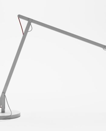 String Mini Bordlampe Fra Rotaliana Satin Hvid Silver Almindelig Dæmper