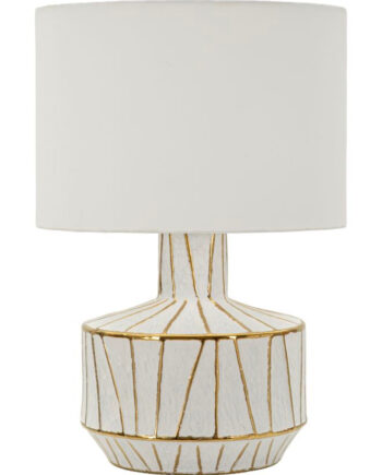 Tangeri Table Lamp Hvid Guld Bordlampe ø40