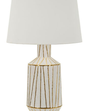 Tangeri Table Lamp Hvid Guld Bordlampe ø45