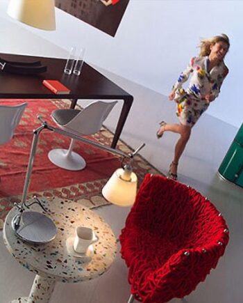 Tolomeo Basculante Bordlampe Artemide Silke Satin Bordklemme