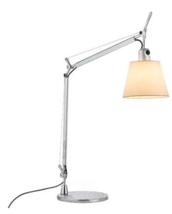 Tolomeo Basculante Tavolo Bordlampe Satin Skærm Bordfod