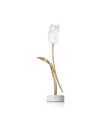 Tulip Bordlampe Fra Slamp Hvid Guld