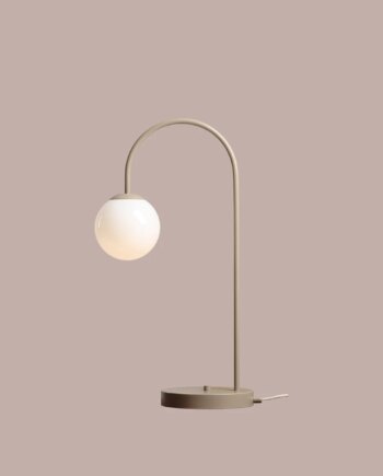 Twiggy Bordlampe Beige Metal Hvidt Glas