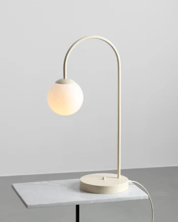 Twiggy Bordlampe Cremefarvet Metal Hvidt Glas
