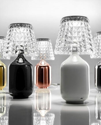 Valentina Led Bordlampe Studio Italia Design Blank Hvid Ledning