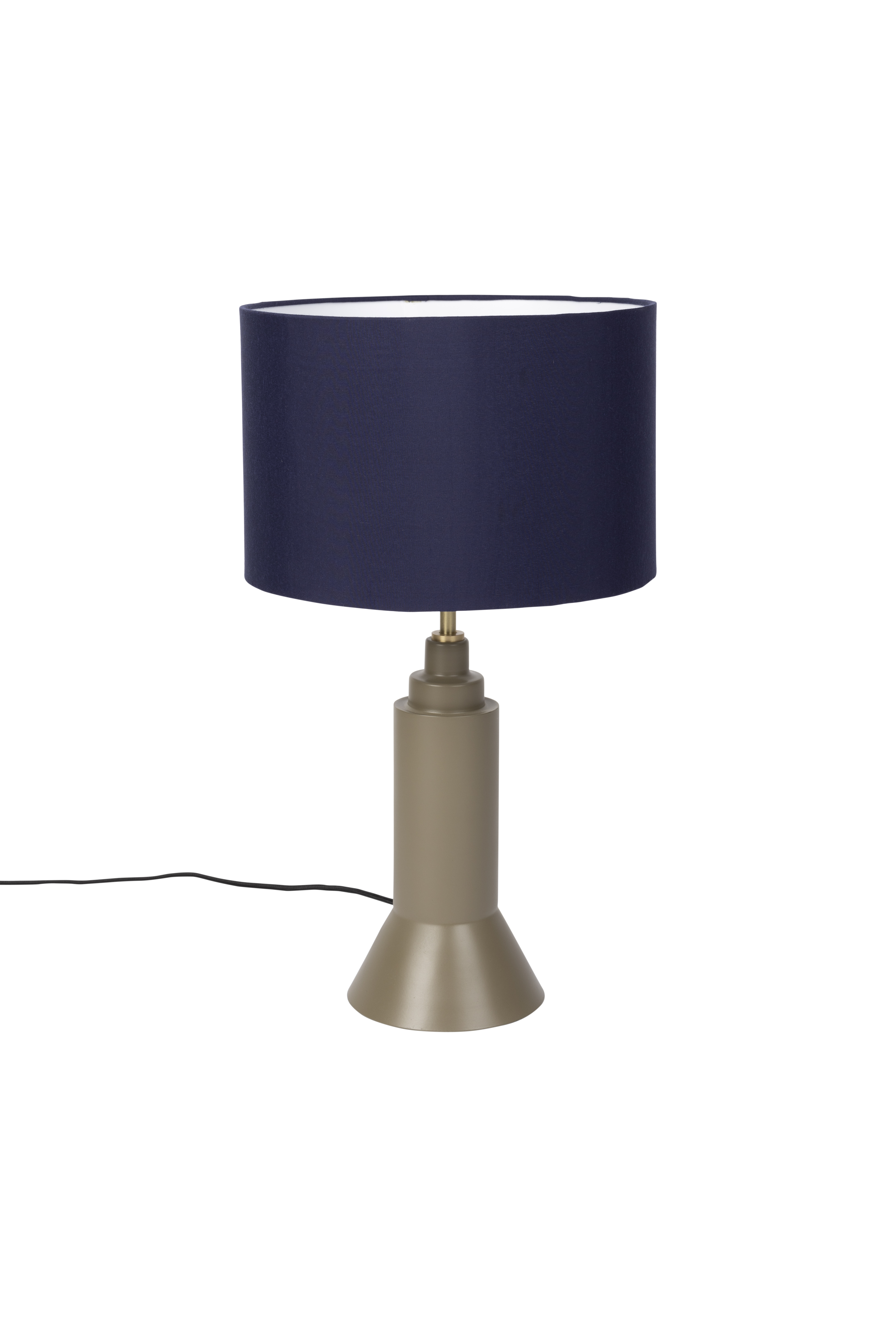 White Label Living Kaja Bordlampe Mørkeblå Skærm Jern