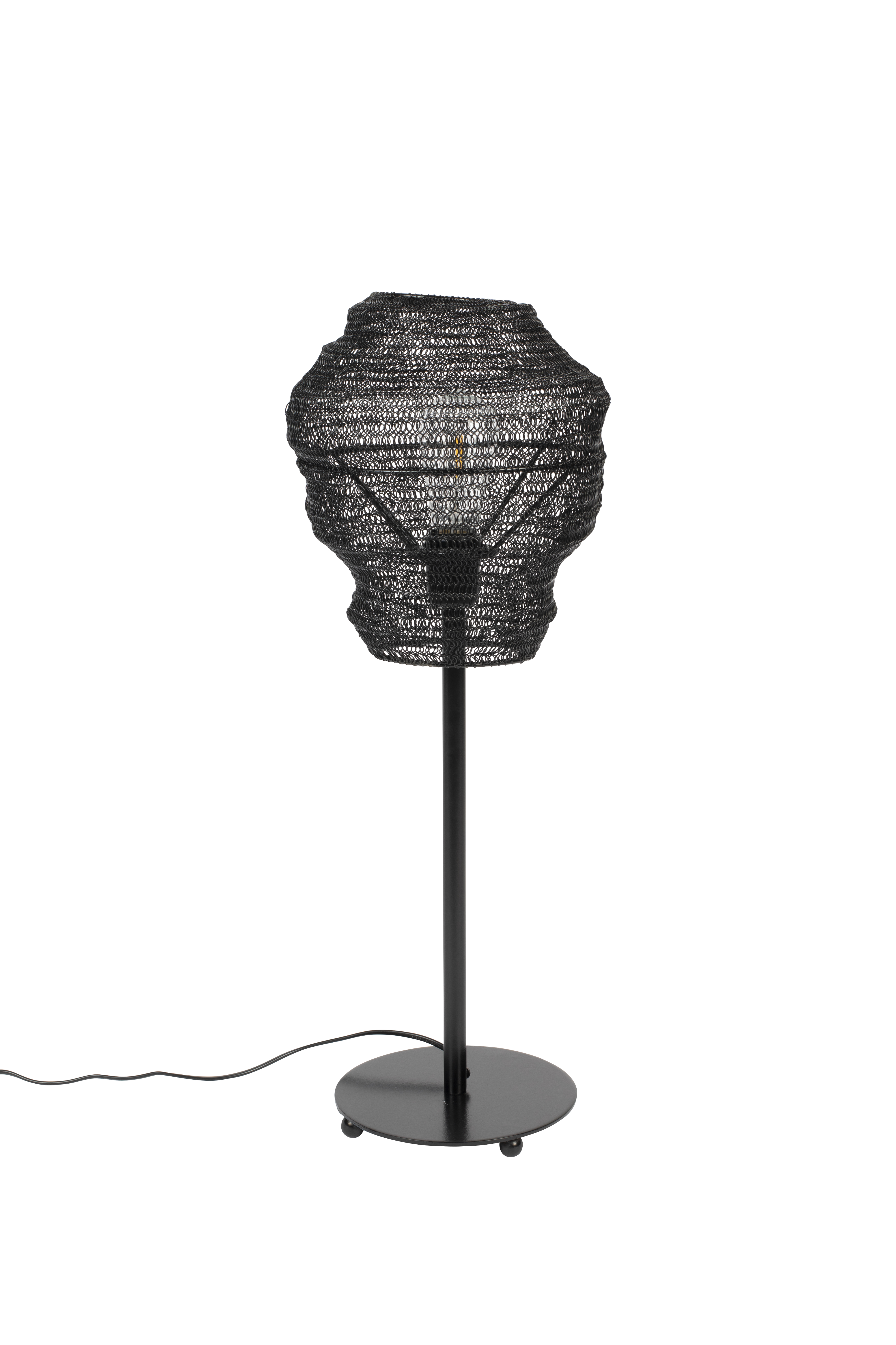 White Label Living Lena Bordlampe Sort Metal