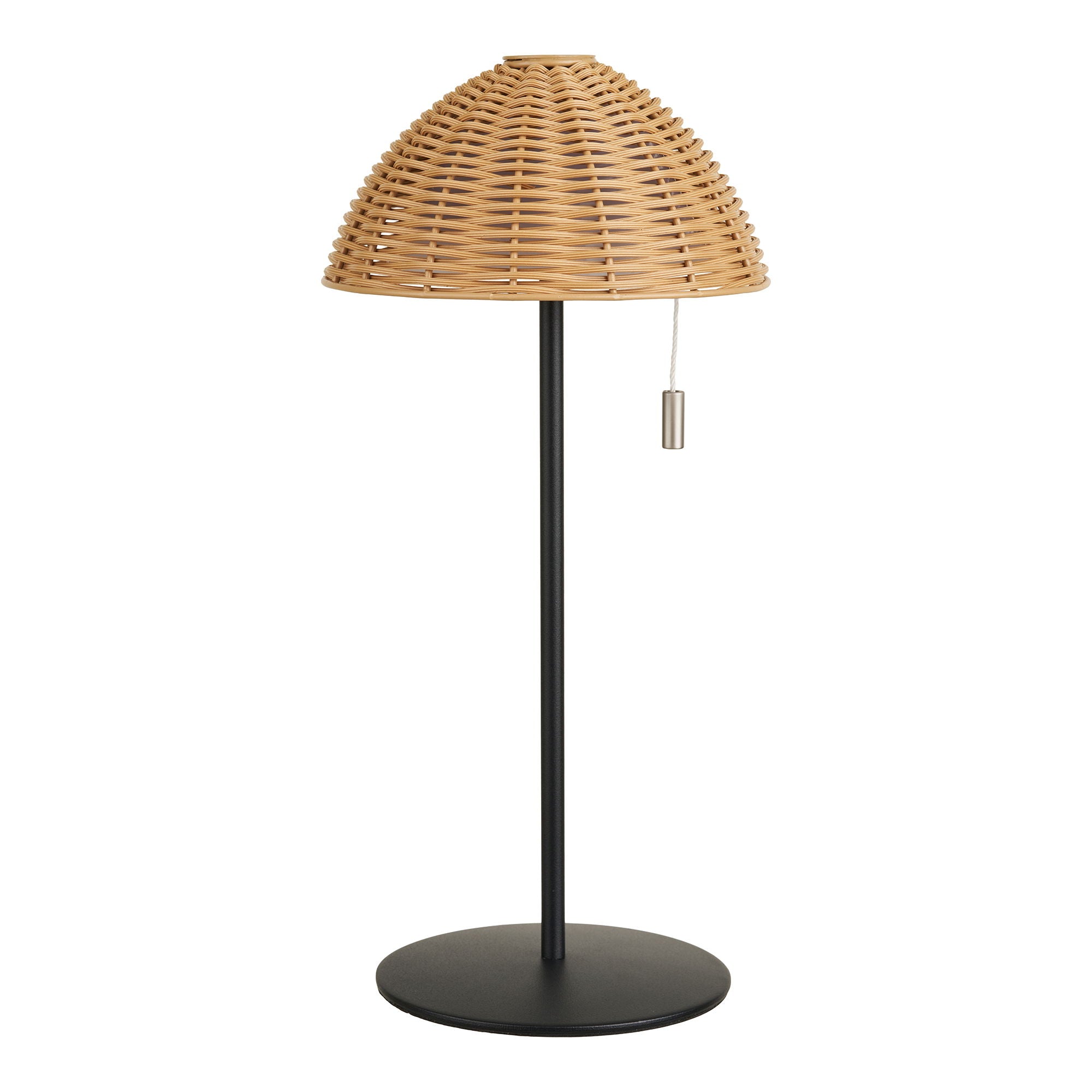 Wigan Bordlampe Bordlampe Metal Genopladelig Natur Sort