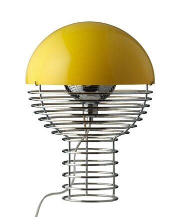 Wire Bordlampe Krom Gul ø30 Verpan