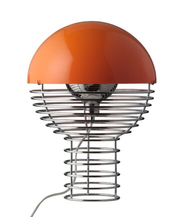 Wire Bordlampe Krom Orange ø30 Verpan