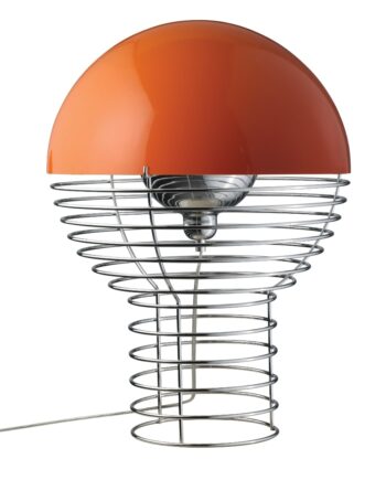 Wire Bordlampe Krom Orange ø40 Verpan