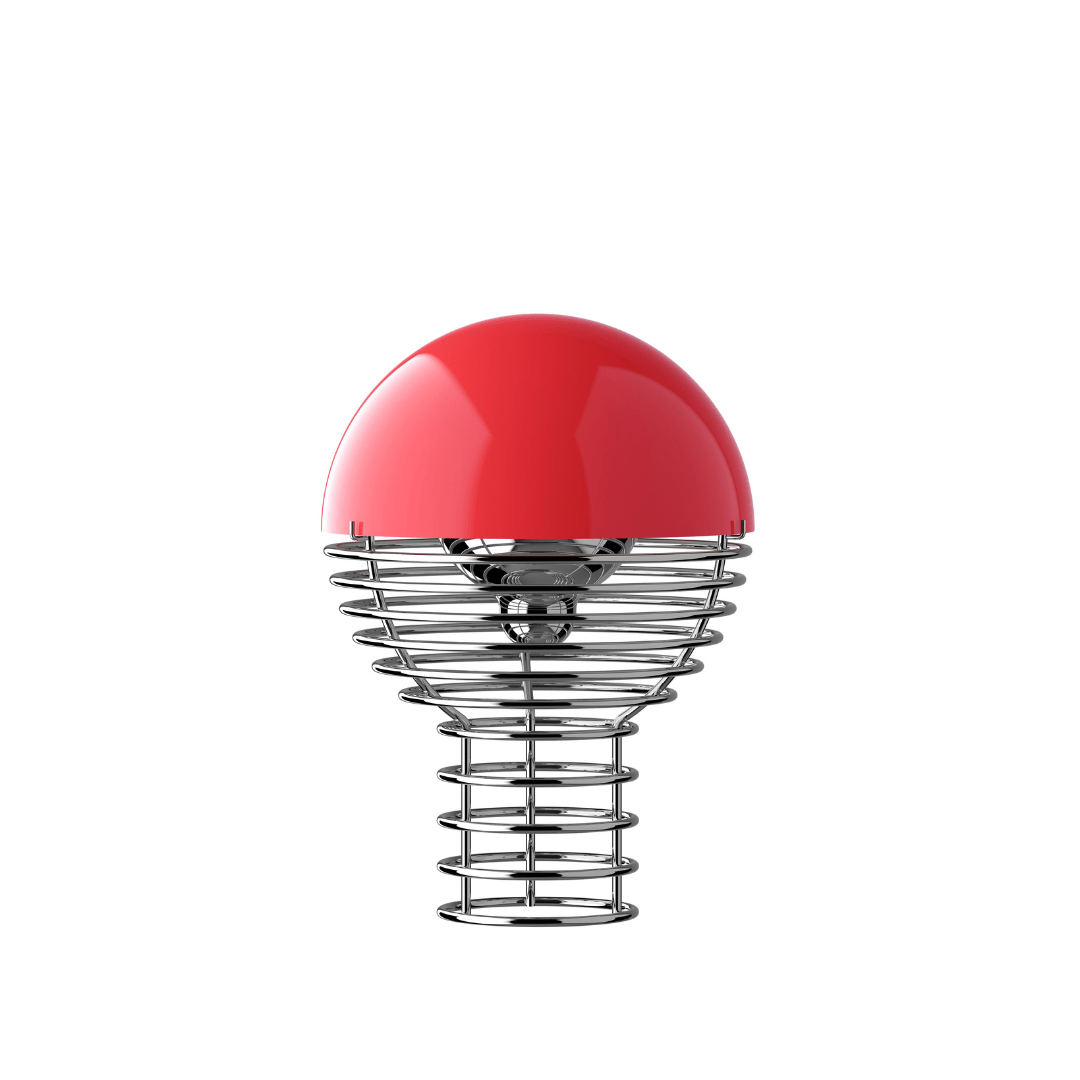 Wire Portable Bordlampe Rød Verpan