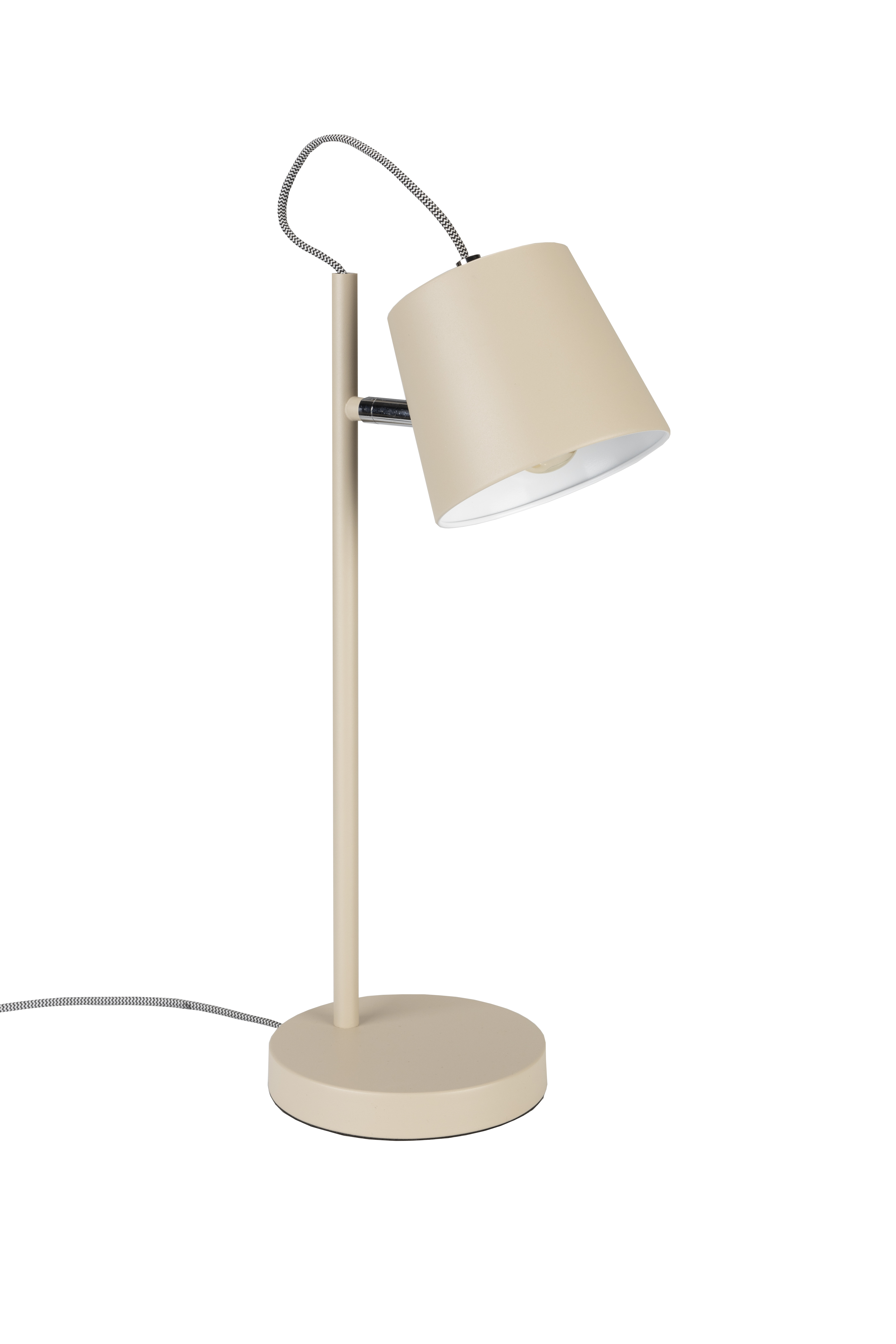 Zuiver Buckle Head Bordlampe Beige Metal