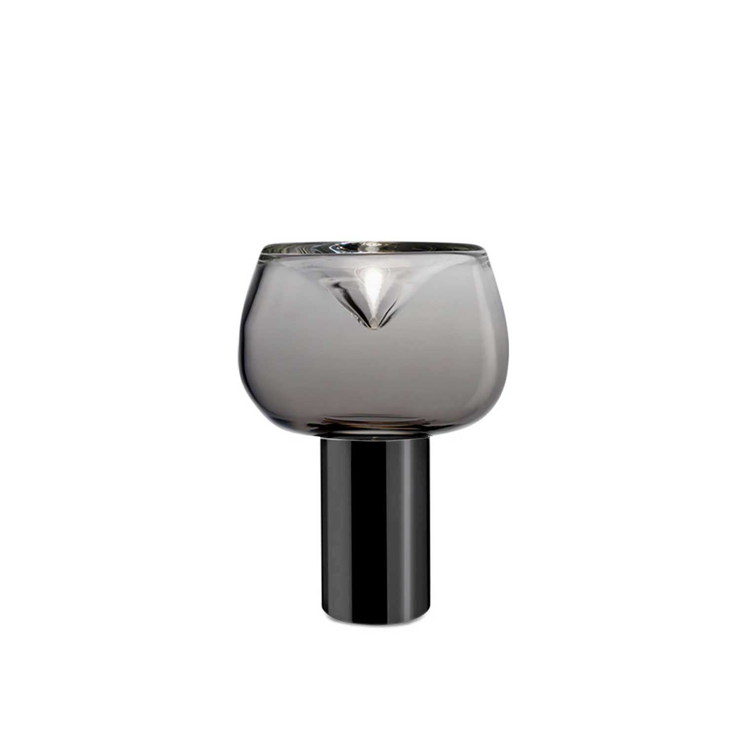 Aella Bold Bordlampe Fra Leucos Gunmetal Røget Glas